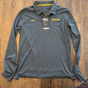 Brand New, Team Issued Mizzou Nike LS Grey Polo